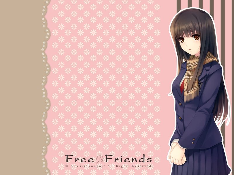Anime girl in school uniform