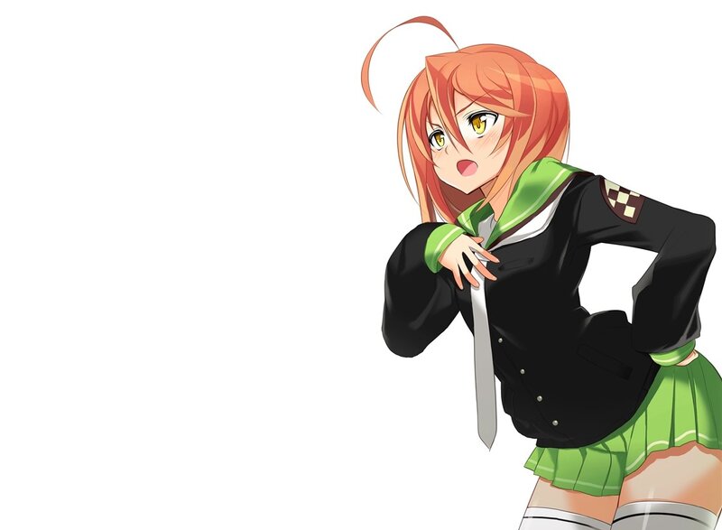 anime girl in school uniform