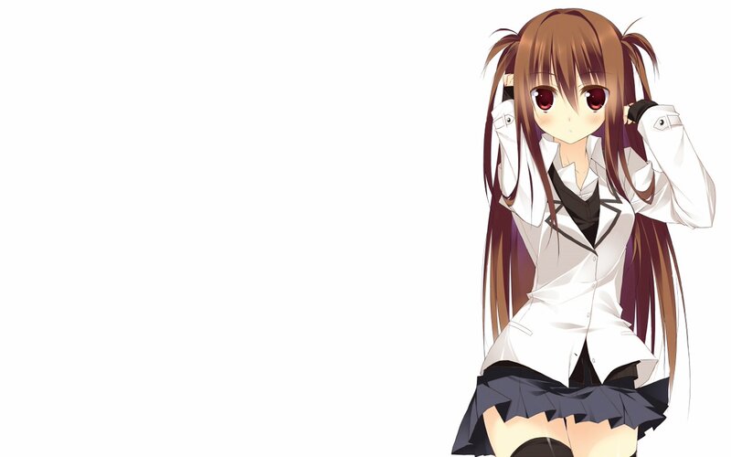 anime girl in school uniform
