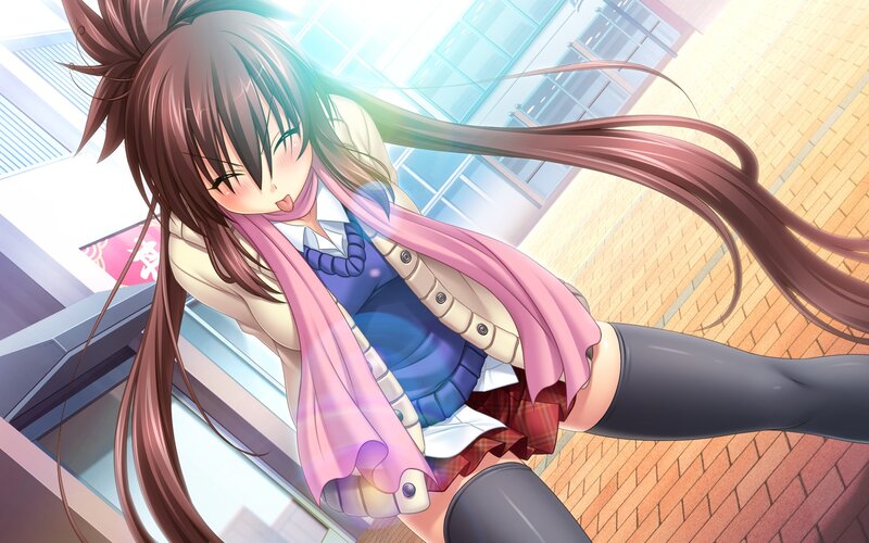 anime girl in school uniform