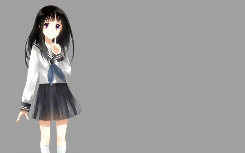 anime girl in school uniform
