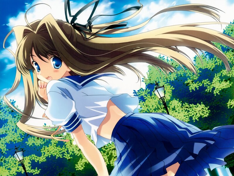 anime girl in school uniform