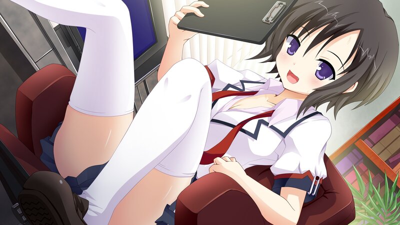 anime girl in school uniform