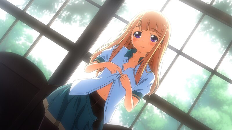 anime girl in school uniform