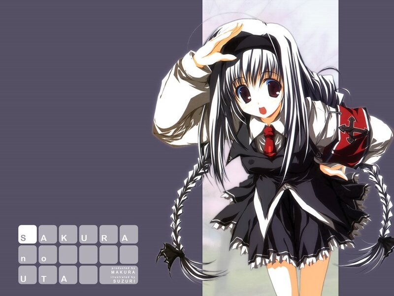 anime girl in school uniform