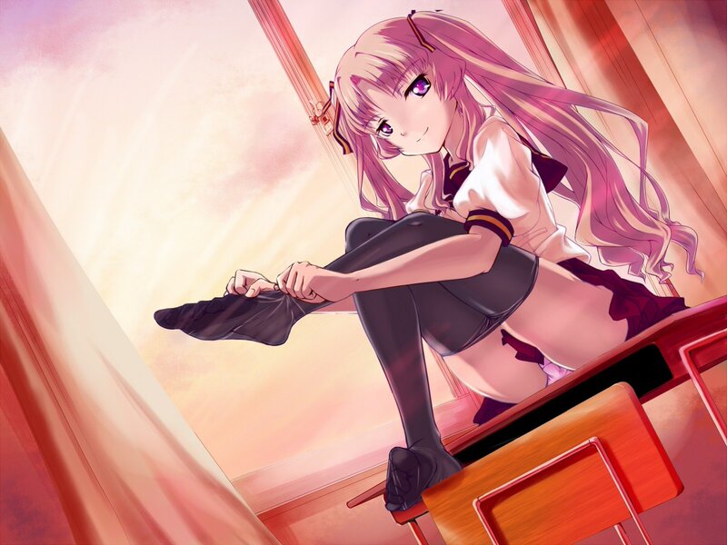 anime girl in school uniform