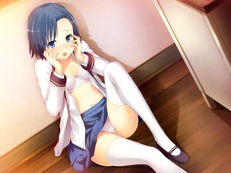 anime girl in school uniform