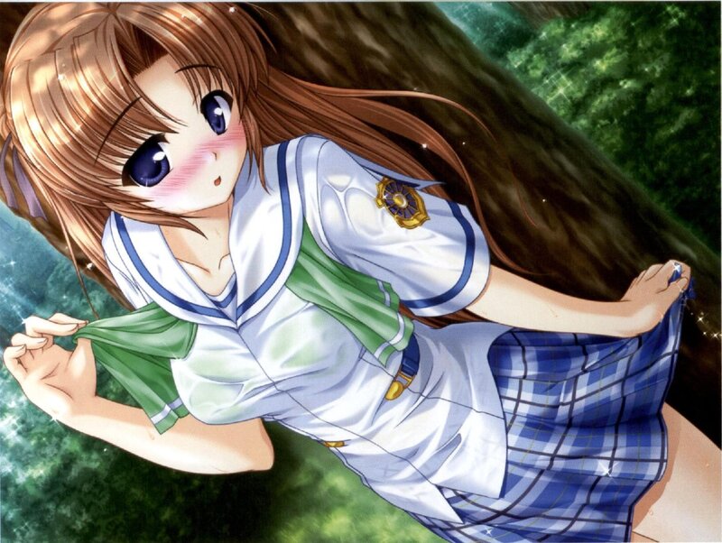 anime girl in school uniform