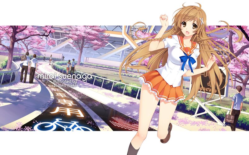 Anime girl in school uniform