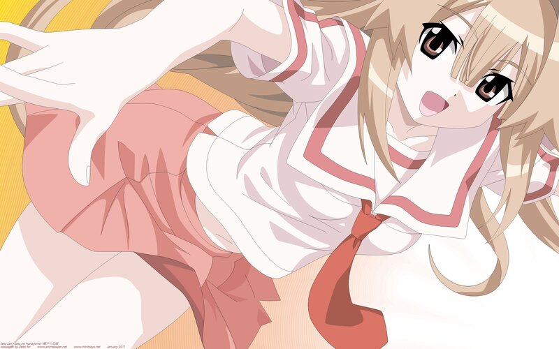 anime girl in school uniform
