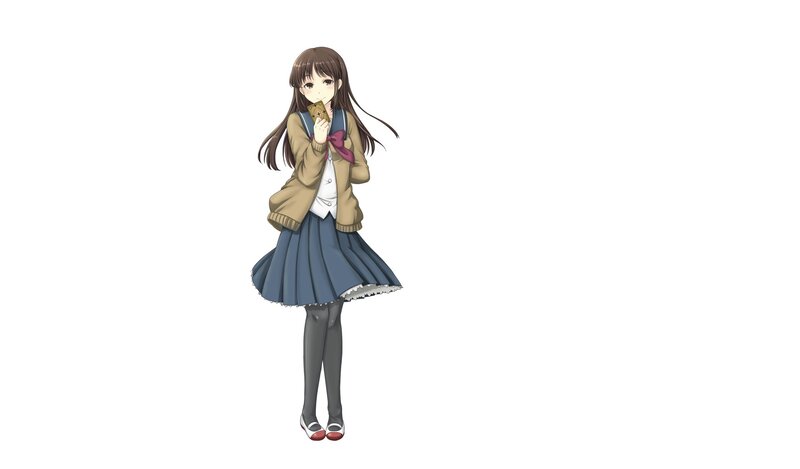 anime girl in school uniform