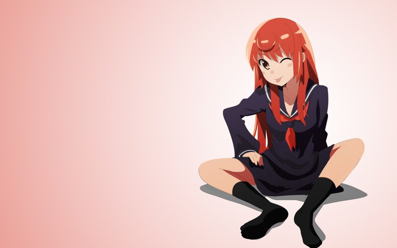 anime girl in school uniform