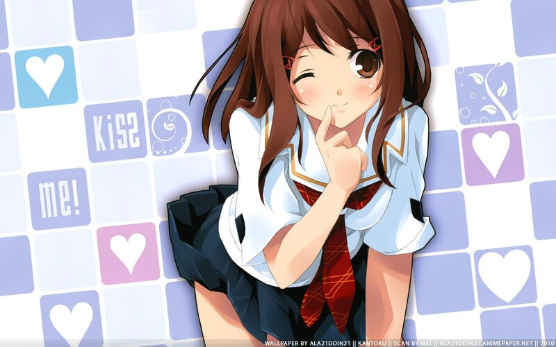 anime girl in school uniform