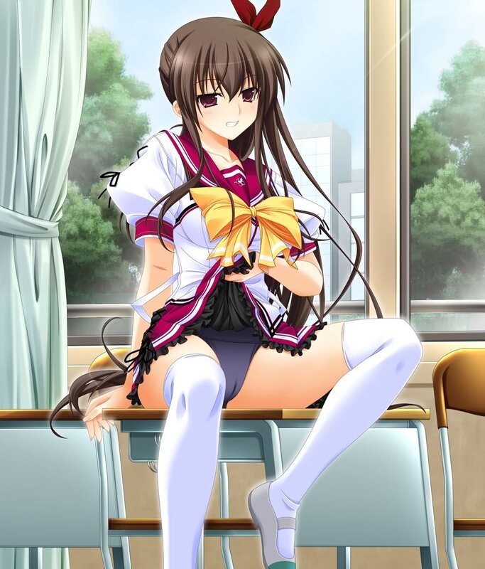 anime girl in school uniform