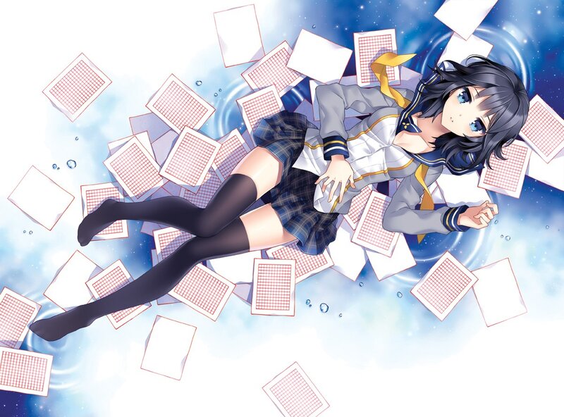 anime girl in school uniform