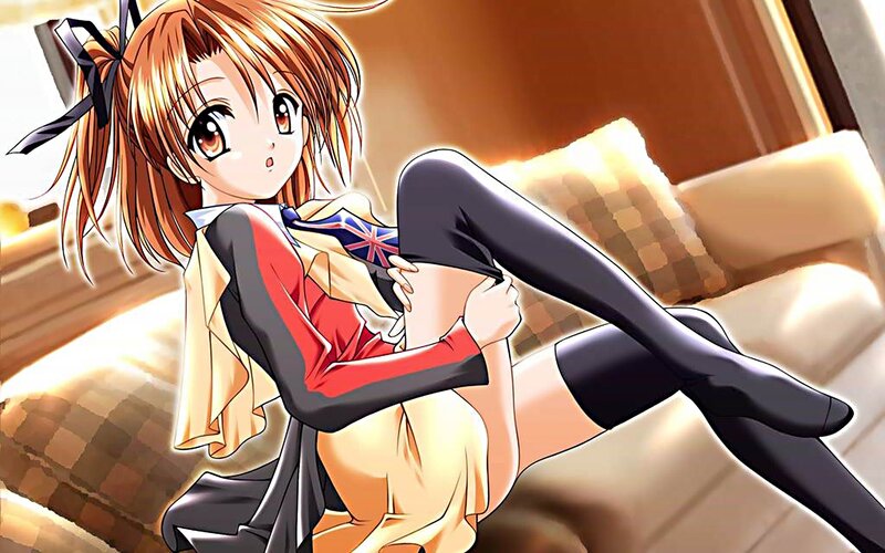Anime girl in school uniform