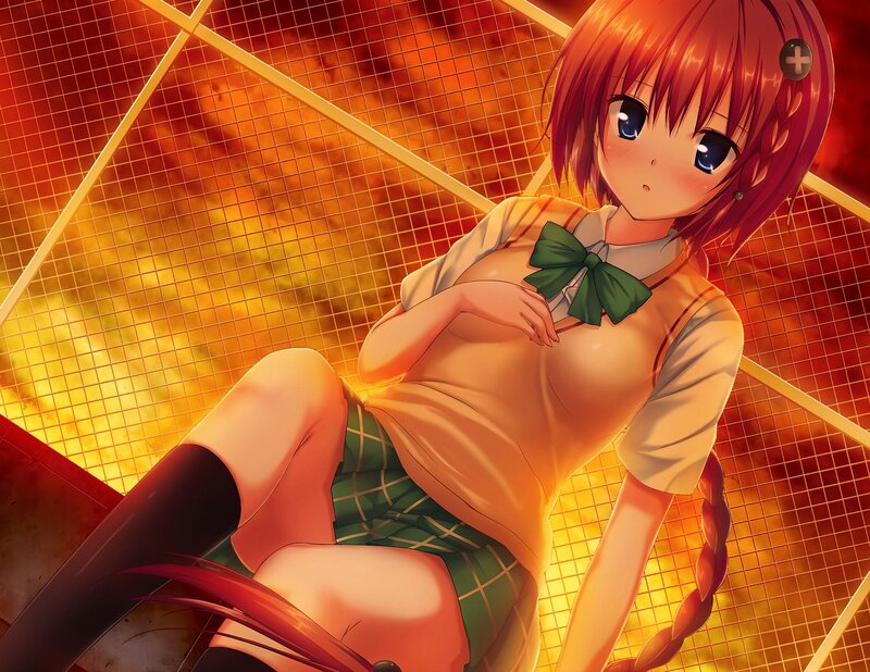 anime girl in school uniform