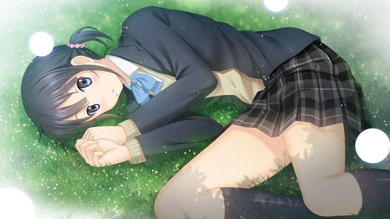 Anime girl in school uniform