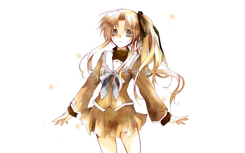 anime girl in school uniform