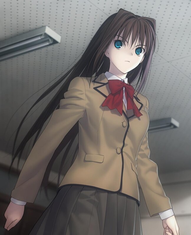 anime girl in school uniform