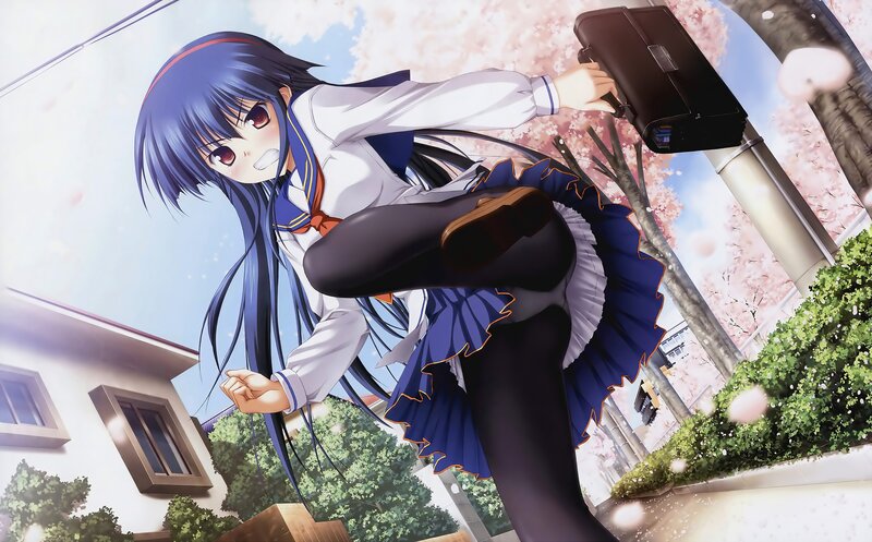 anime girl in school uniform