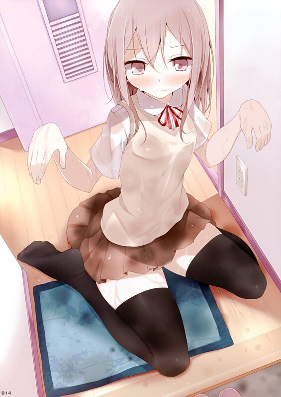 anime girl in school uniform