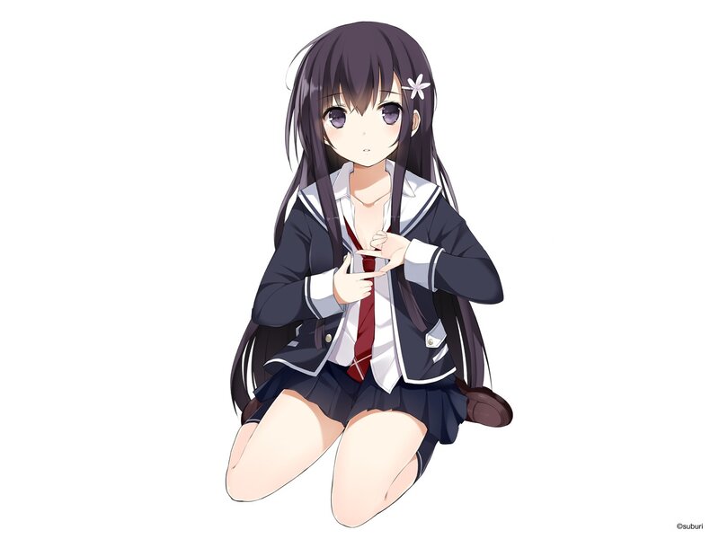 anime girl in school uniform