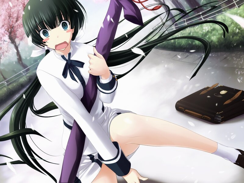 anime girl in school uniform