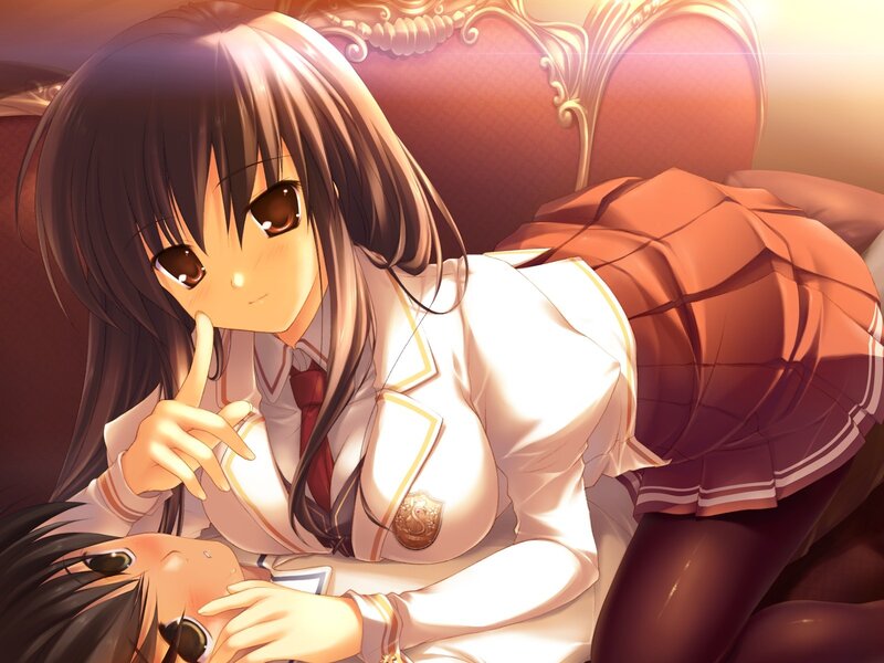 anime girl in school uniform