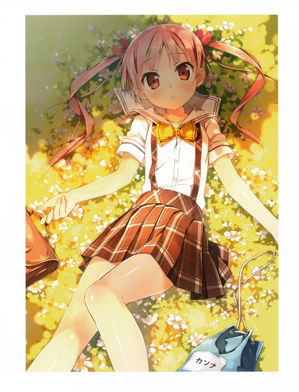 Anime girl in school uniform