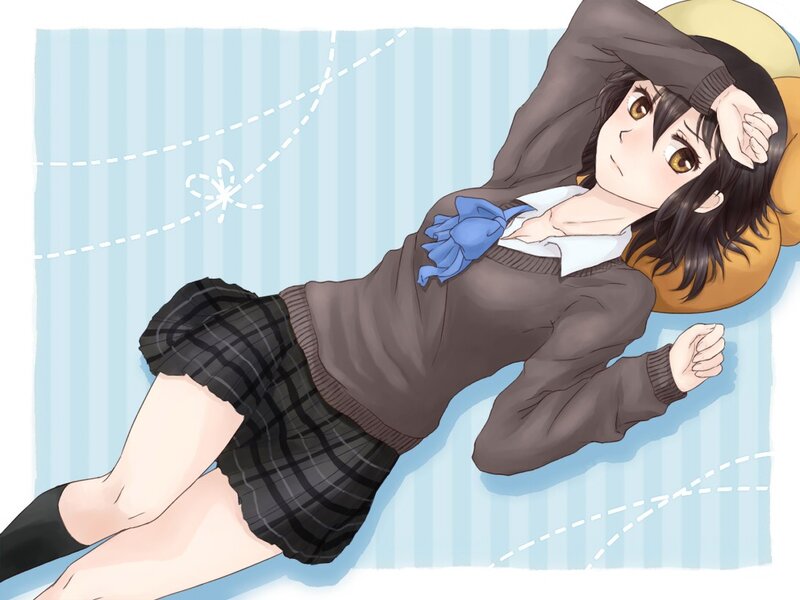 anime girl in school uniform