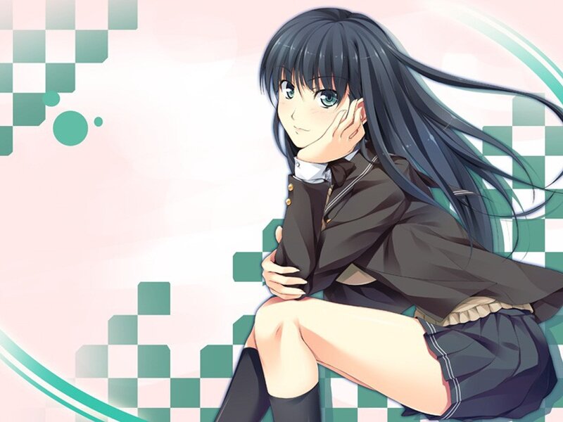 anime girl in school uniform