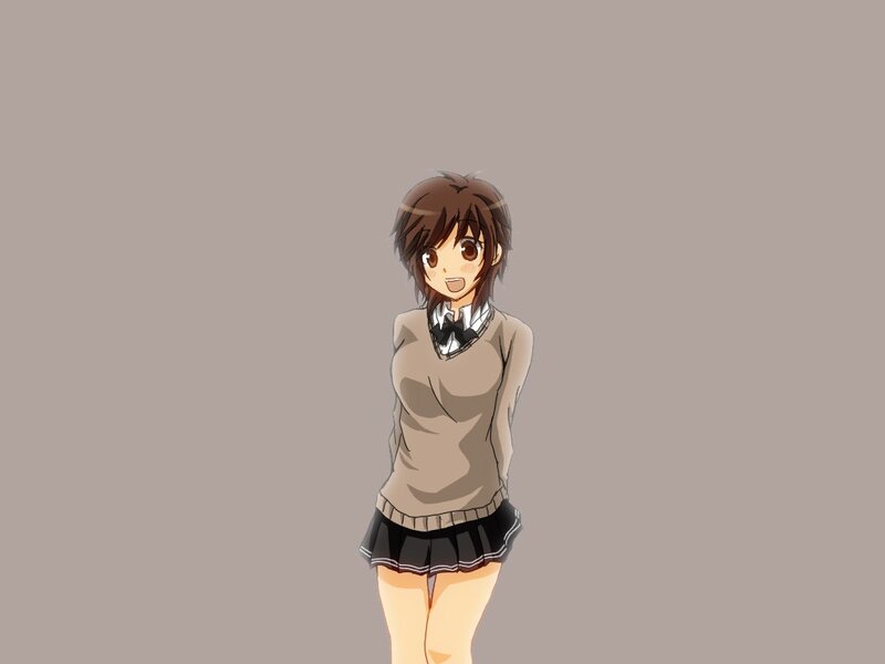 anime girl in school uniform