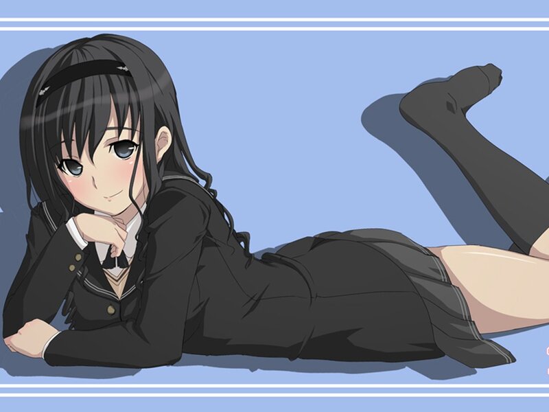 anime girl in school uniform