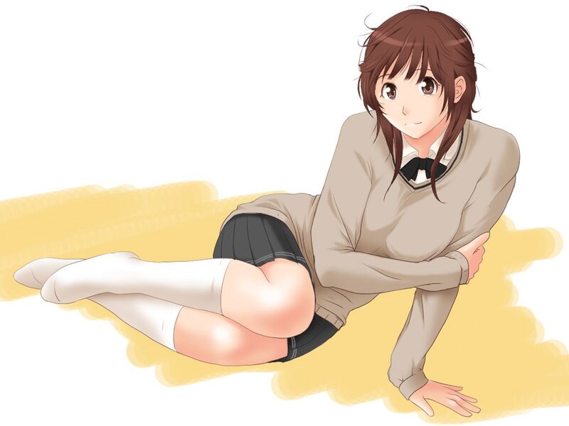 anime girl in school uniform