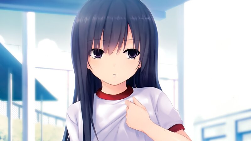 anime girl in school uniform