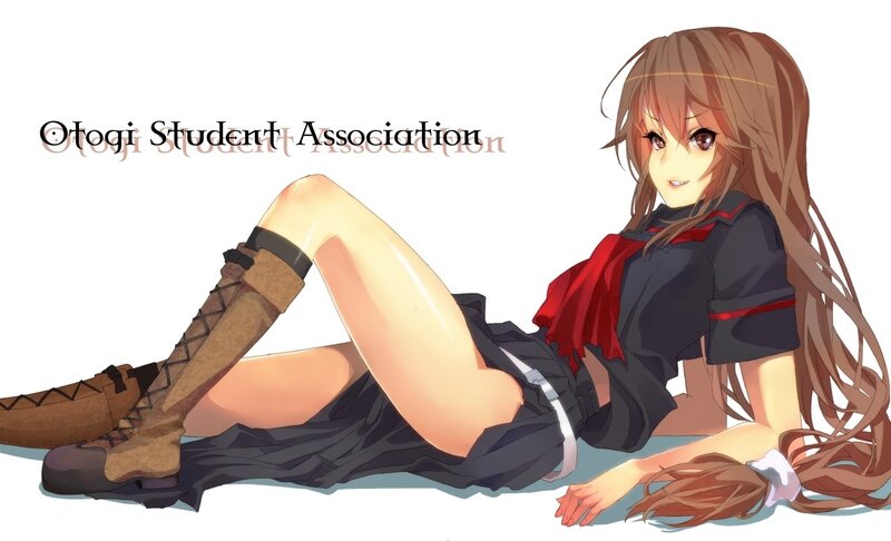 Anime girl in school uniform