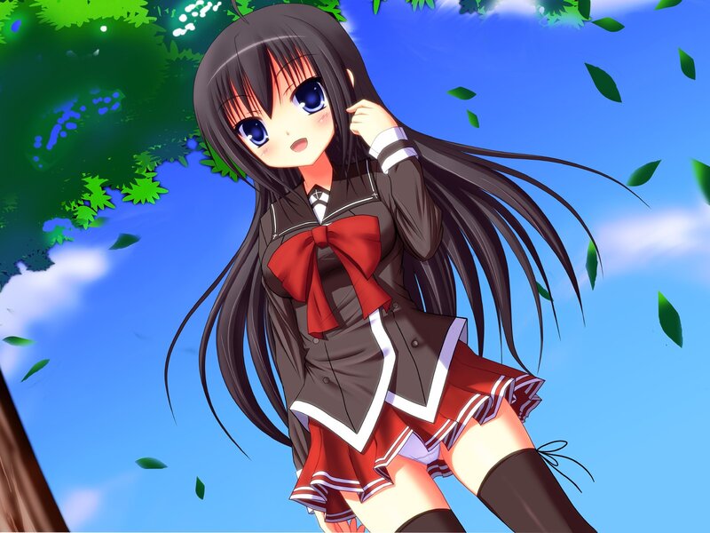 anime girl in school uniform