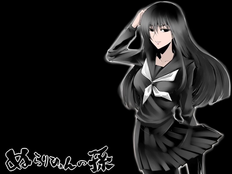 Anime girl in school uniform