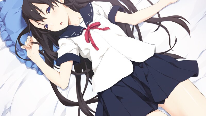 anime girl in school uniform
