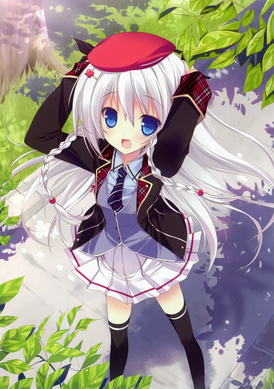 anime girl in school uniform