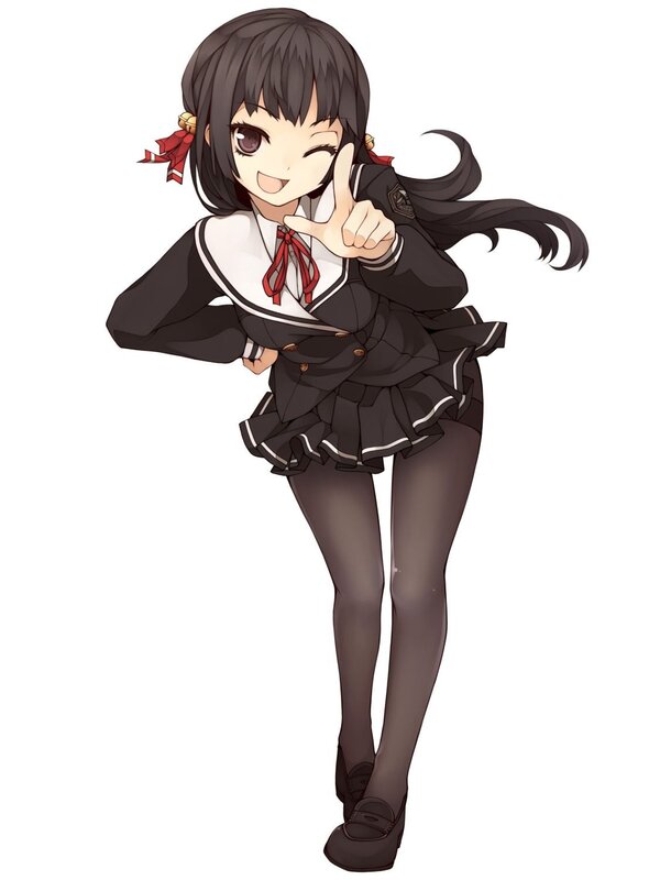anime girl in school uniform