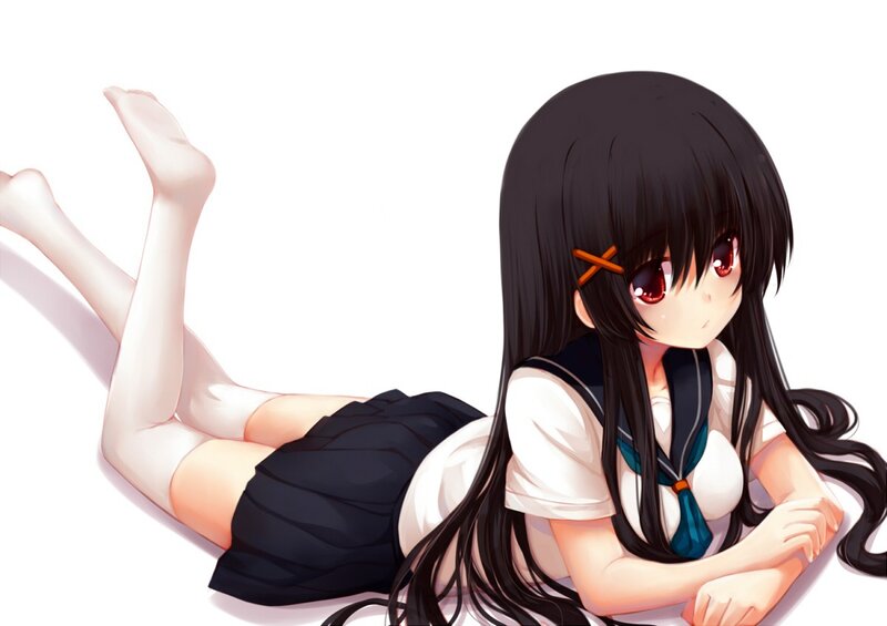anime girl in school uniform