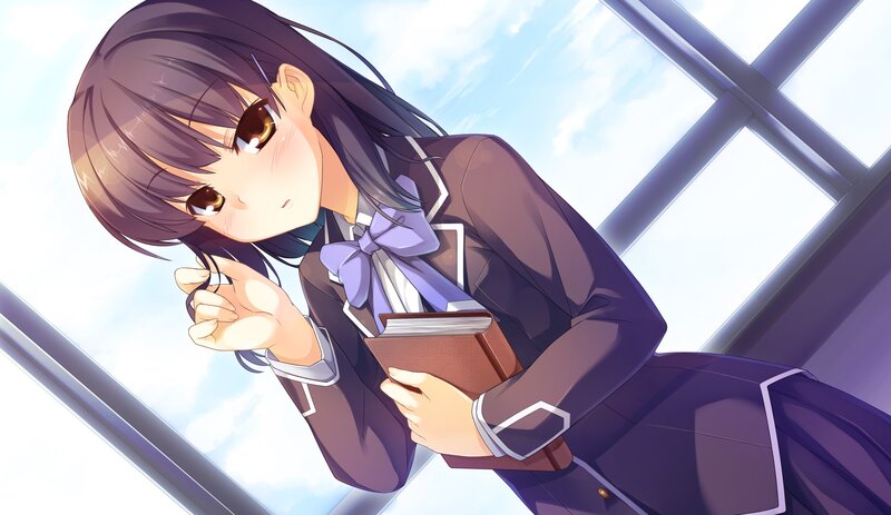anime girl in school uniform