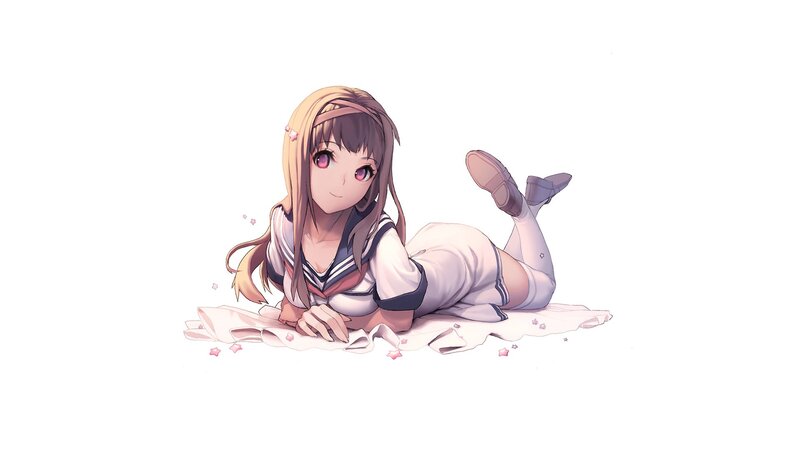 anime girl in school uniform