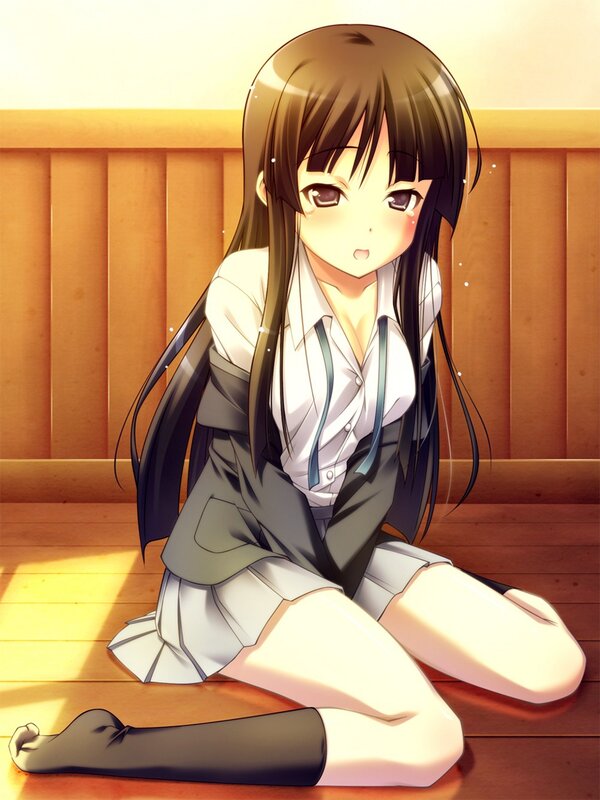 anime girl in school uniform