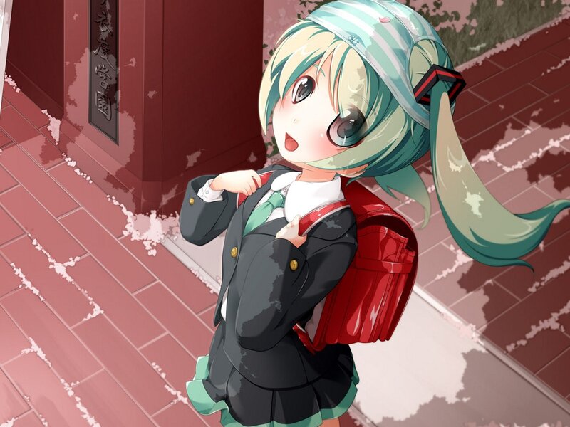anime girl in school uniform