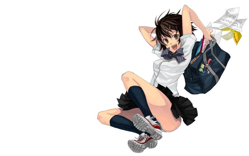 anime girl in school uniform