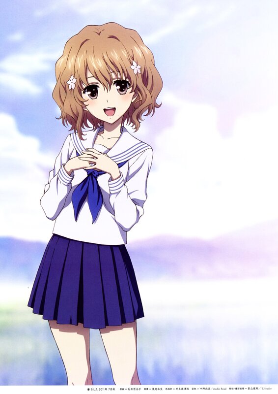 anime girl in school uniform