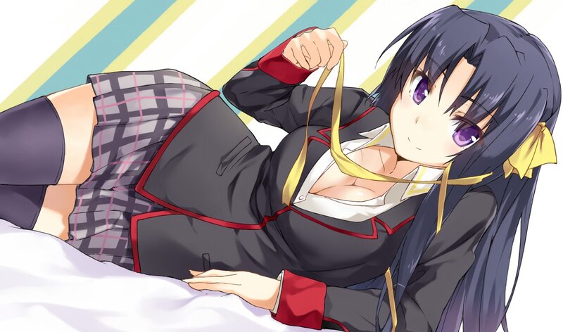 anime girl in school uniform